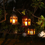 Solar Candle Lantern LED Outdoor Hanging Light Flameless Candle Lamp with Clip Hook Waterproof Solar Garden Lantern for Patio | Tree and Table