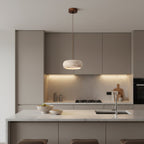 Modern Travertine Stone Pendant Light With Dimmable Remote Control — Ashbury Home & Living