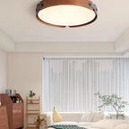 Scandinavian Wood Flush Mount Ceiling Light With Slim Low-Profile Design — Ashbury Home & Living