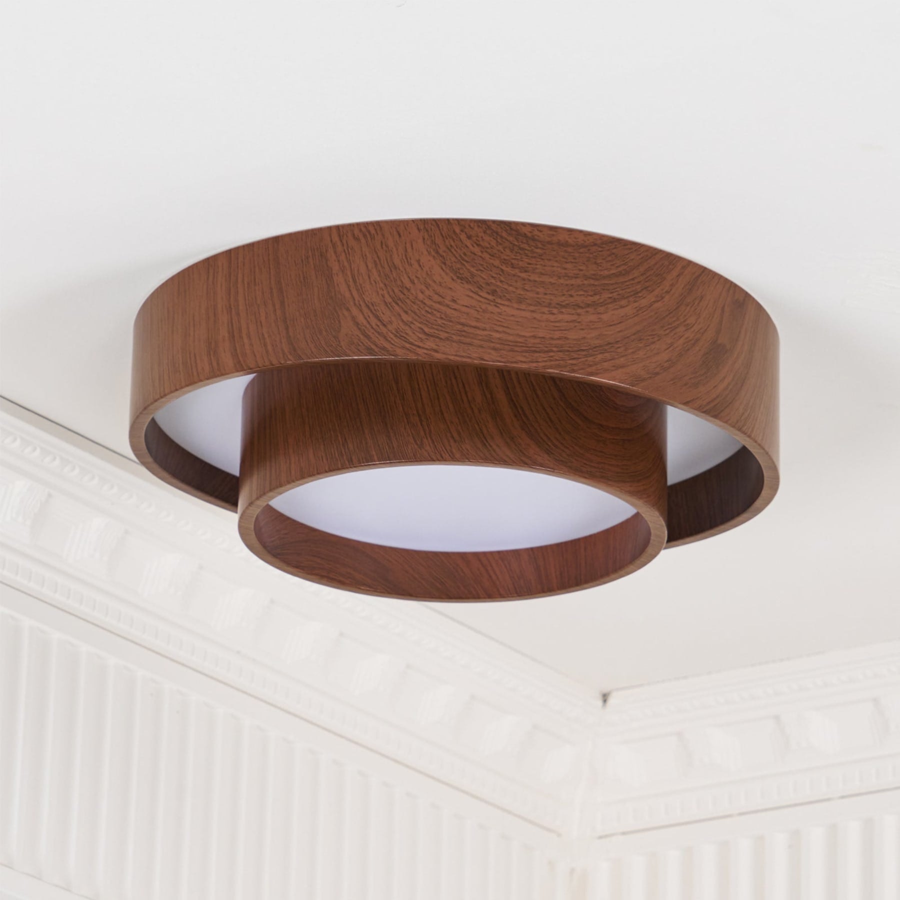 Scandinavian Wood Flush Mount Ceiling Light for Living Room — Ashbury Home & Living