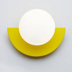 Modern Metal Wall Light With Selectable LED Glow in Yellow — Ashbury Home & Living