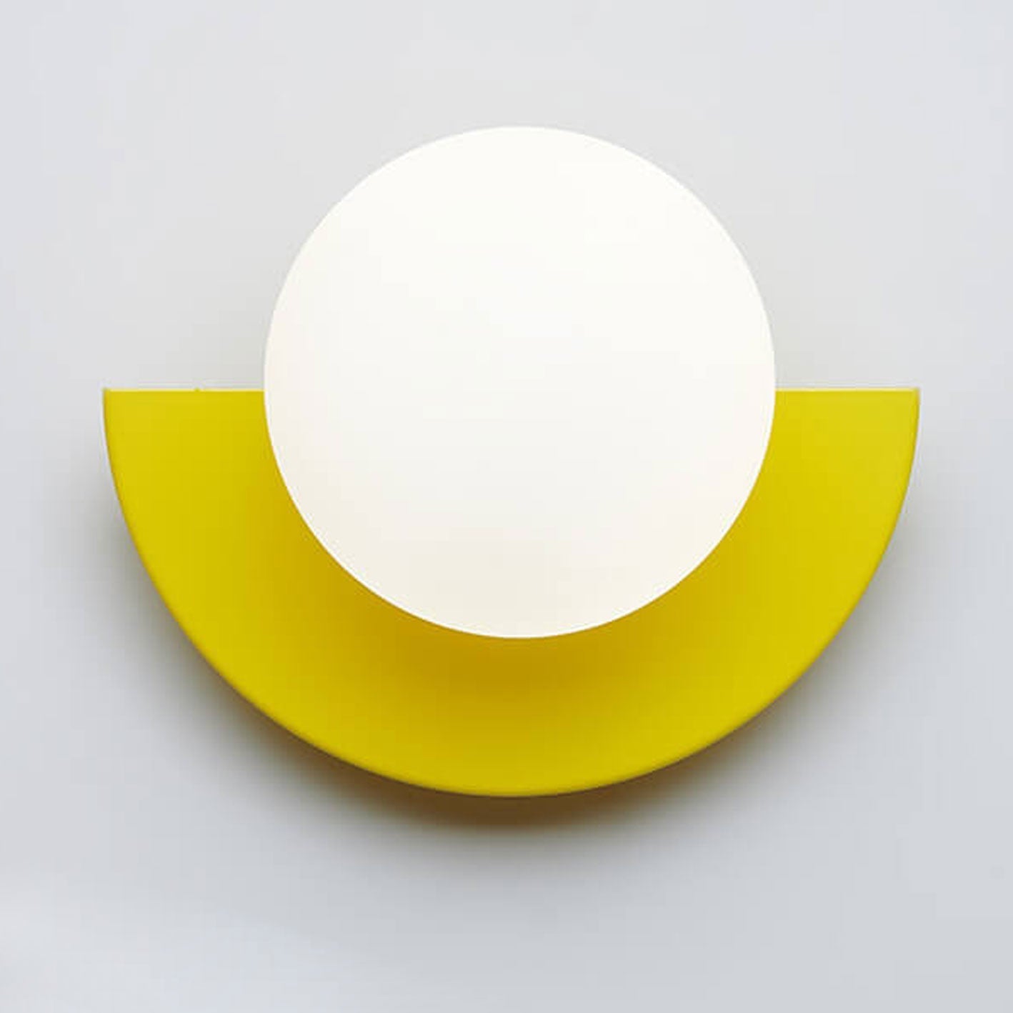 Modern Metal Wall Light With Selectable LED Glow in Yellow — Ashbury Home & Living