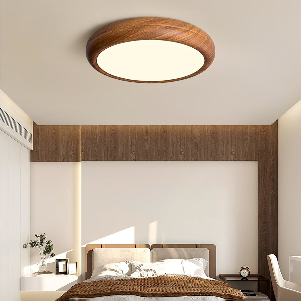 Scandinavian Wood Flush Mount Ceiling Light for Living Room — Ashbury Home & Living