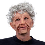 Realistic Old Man Mask Latex Halloween Mask for Adults Full Head Creepy Face Mask with Movable Mouth for Fancy Dress | Cosplay and Parties