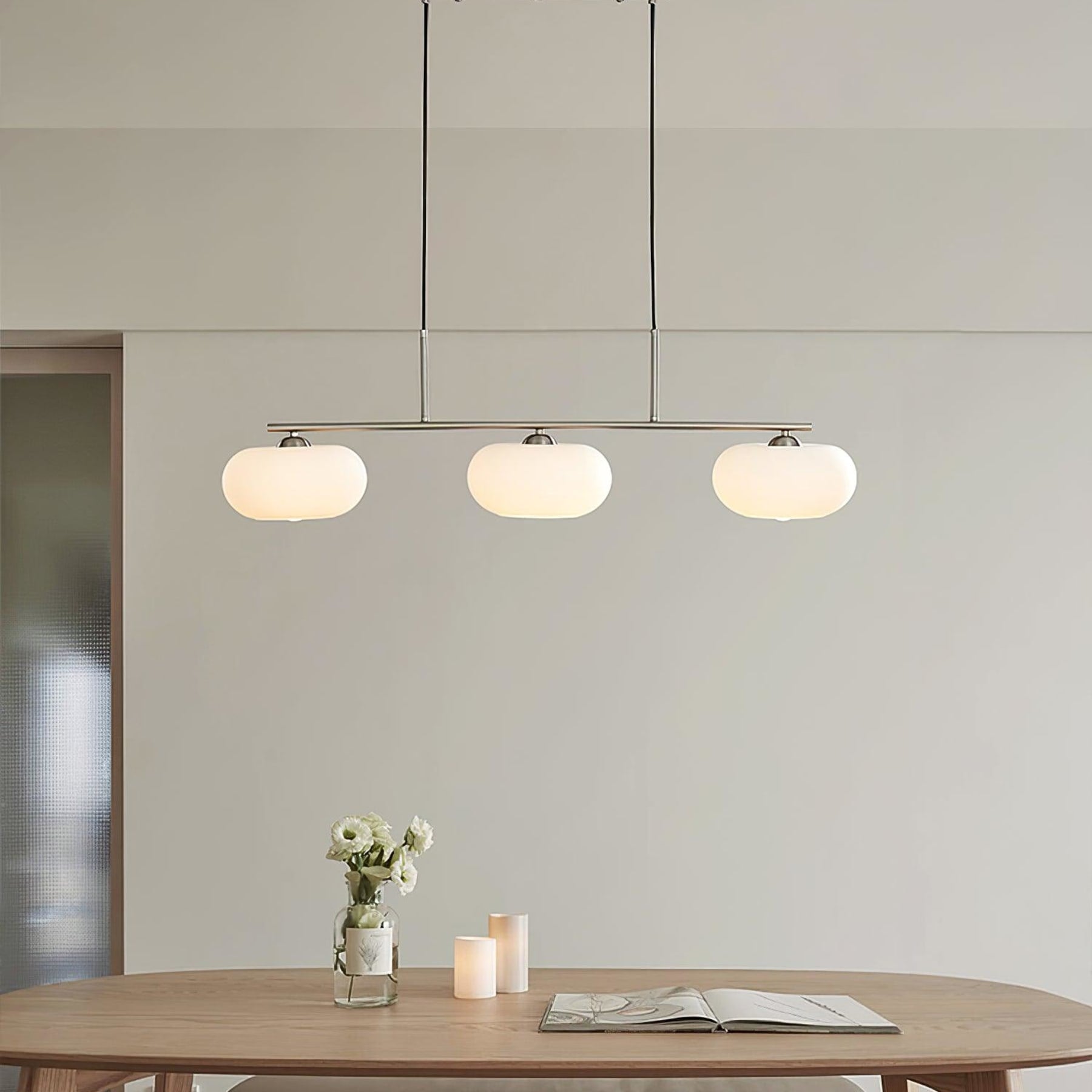 Modern Glass Pendant Light With Tri-Colour LED Glow — Ashbury Home & Living