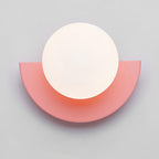 Modern Metal Wall Light With Selectable LED Glow in Pink — Ashbury Home & Living