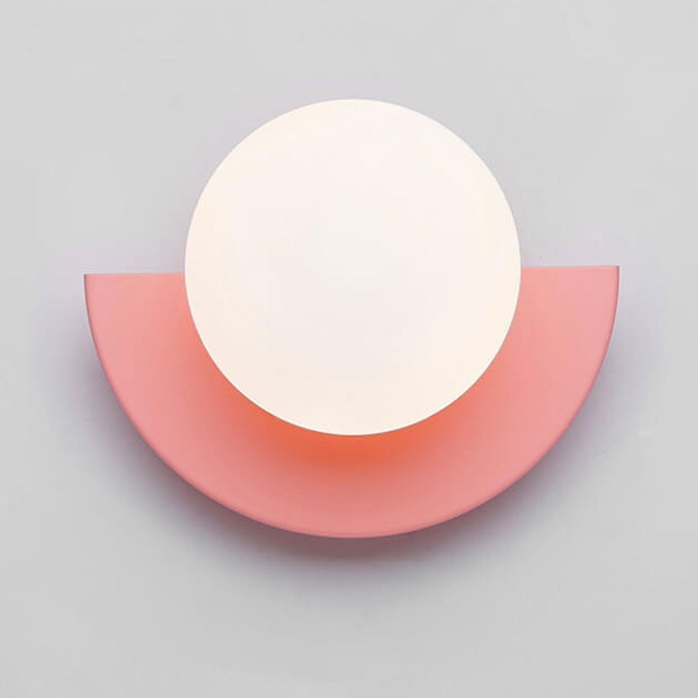 Modern Metal Wall Light With Selectable LED Glow in Pink — Ashbury Home & Living