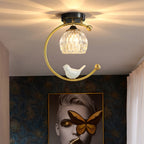 Contemporary Solid Brass Flush Mount Ceiling Light — Ashbury Home & Living