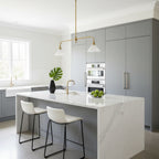 Modern Brass Pendant Light With Ceramic Shades for Dining Room — Ashbury Home & Living
