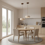 Modern Travertine Stone Pendant Light With Dimmable Remote Control — Ashbury Home & Living