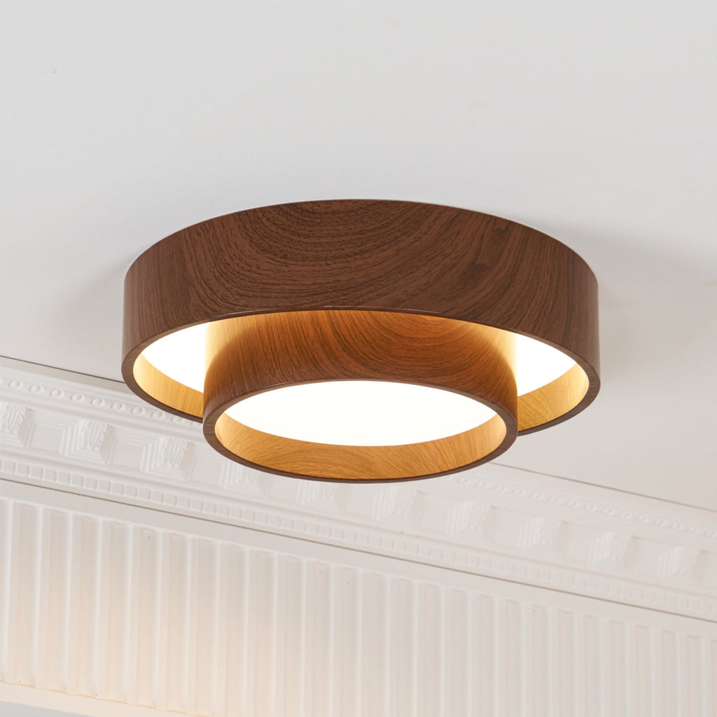 Scandinavian Wood Flush Mount Ceiling Light for Living Room — Ashbury Home & Living