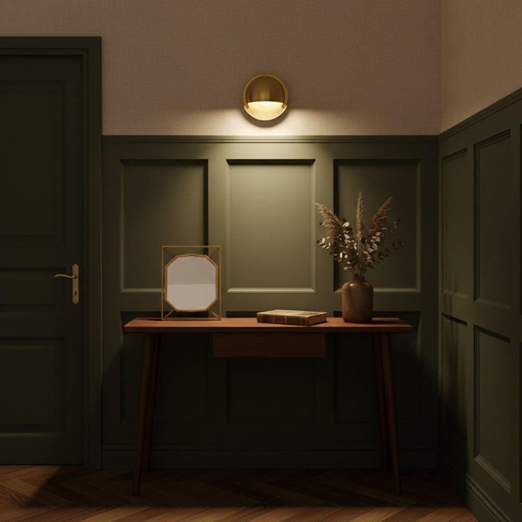 Contemporary Copper Wall Light With Dimmable Tri-Colour Glow — Ashbury Home & Living