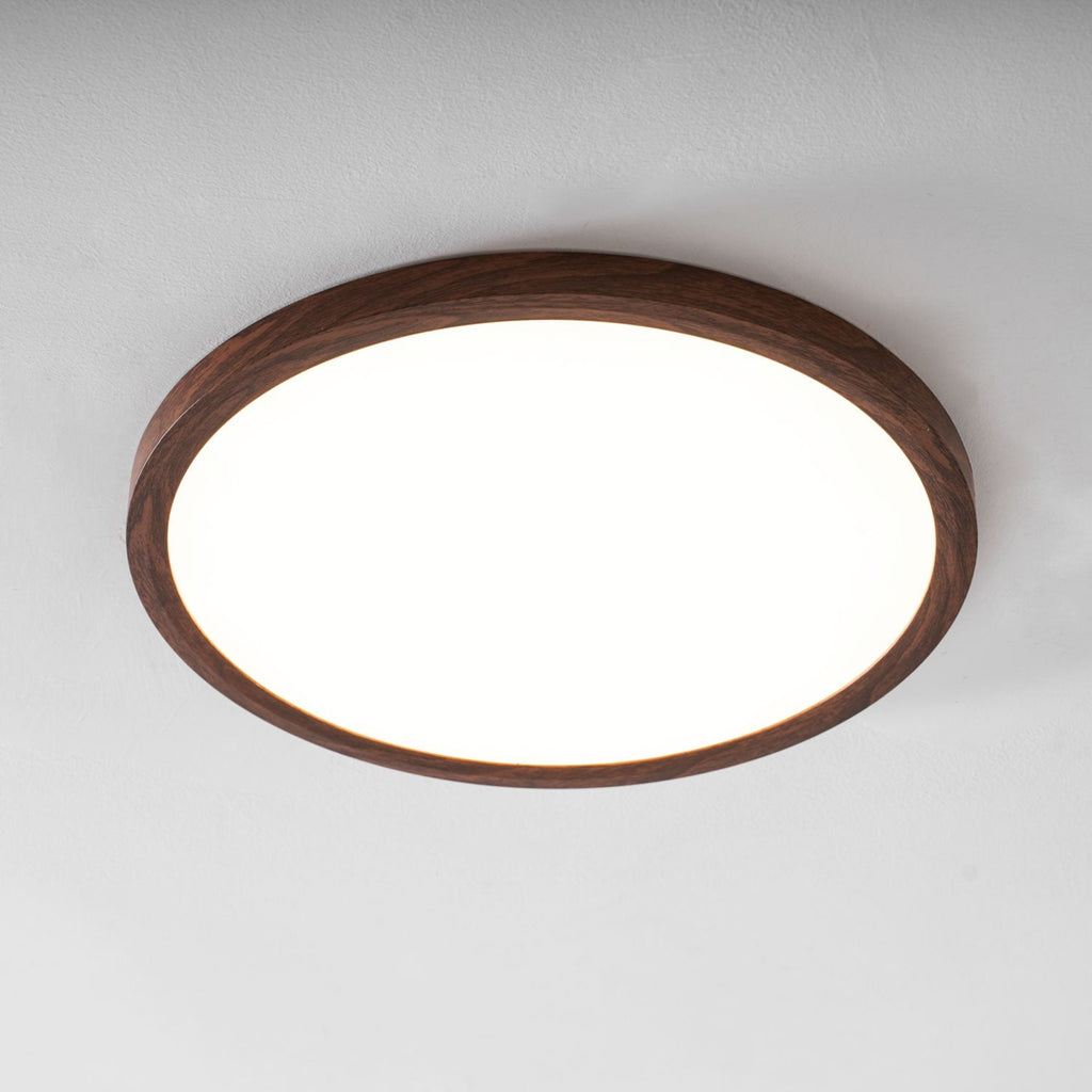 Minimalist Wood Flush Mount Ceiling Light With Slim Profile — Ashbury Home & Living