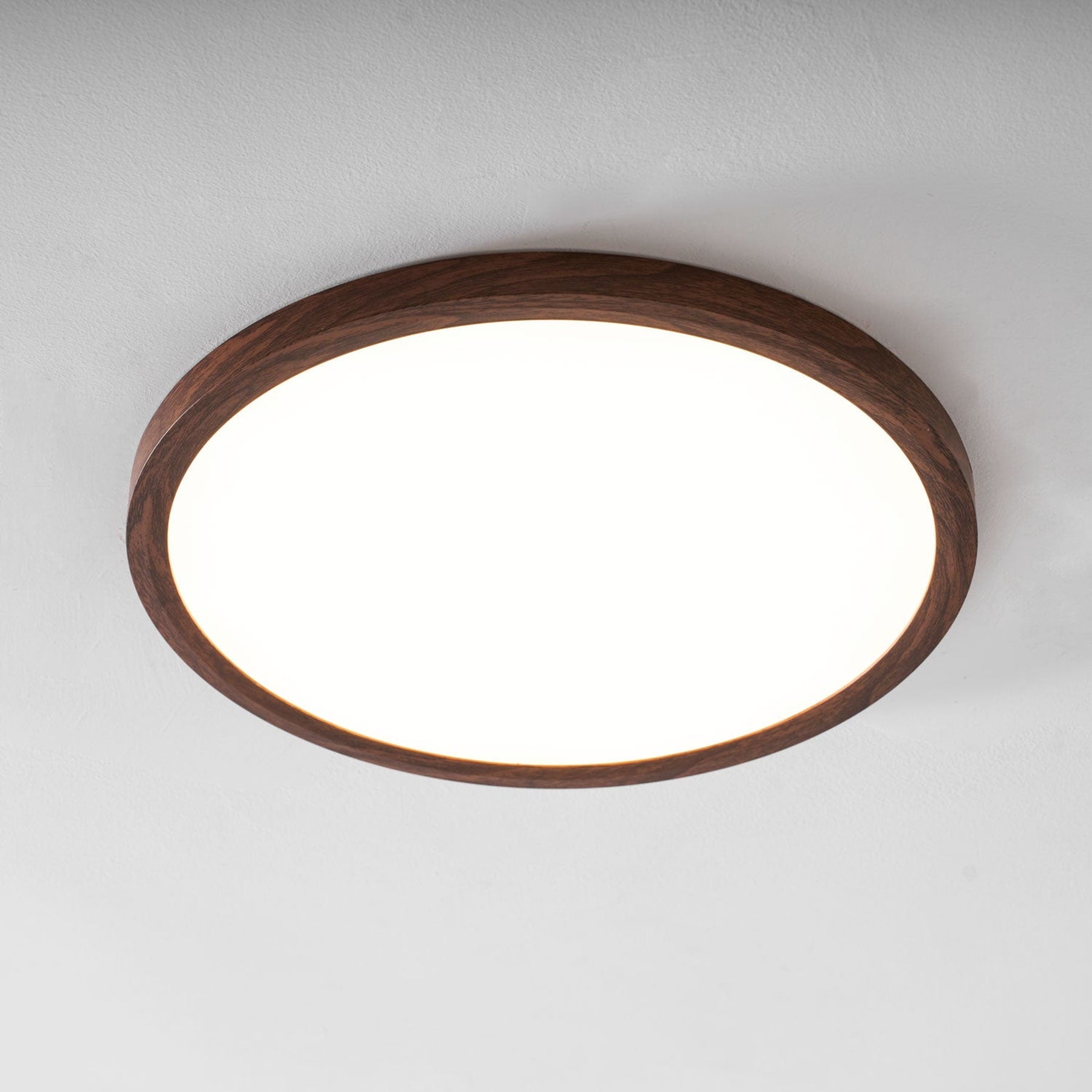 Minimalist Wood Flush Mount Ceiling Light With Slim Profile — Ashbury Home & Living
