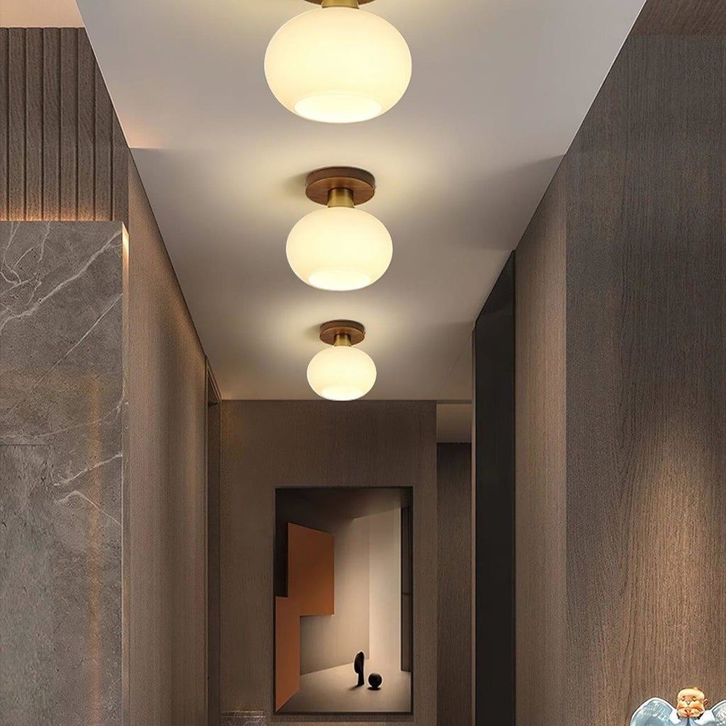 Modern Solid Wood Semi-Flush Ceiling Light for Living Room — Ashbury Home & Living