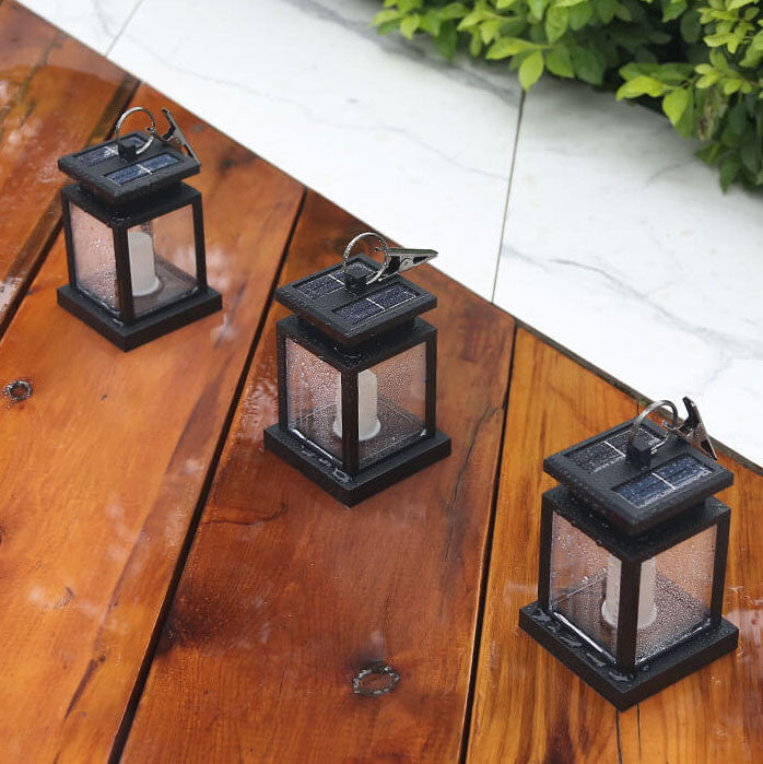 Solar Candle Lantern LED Outdoor Hanging Light Flameless Candle Lamp with Clip Hook Waterproof Solar Garden Lantern for Patio | Tree and Table