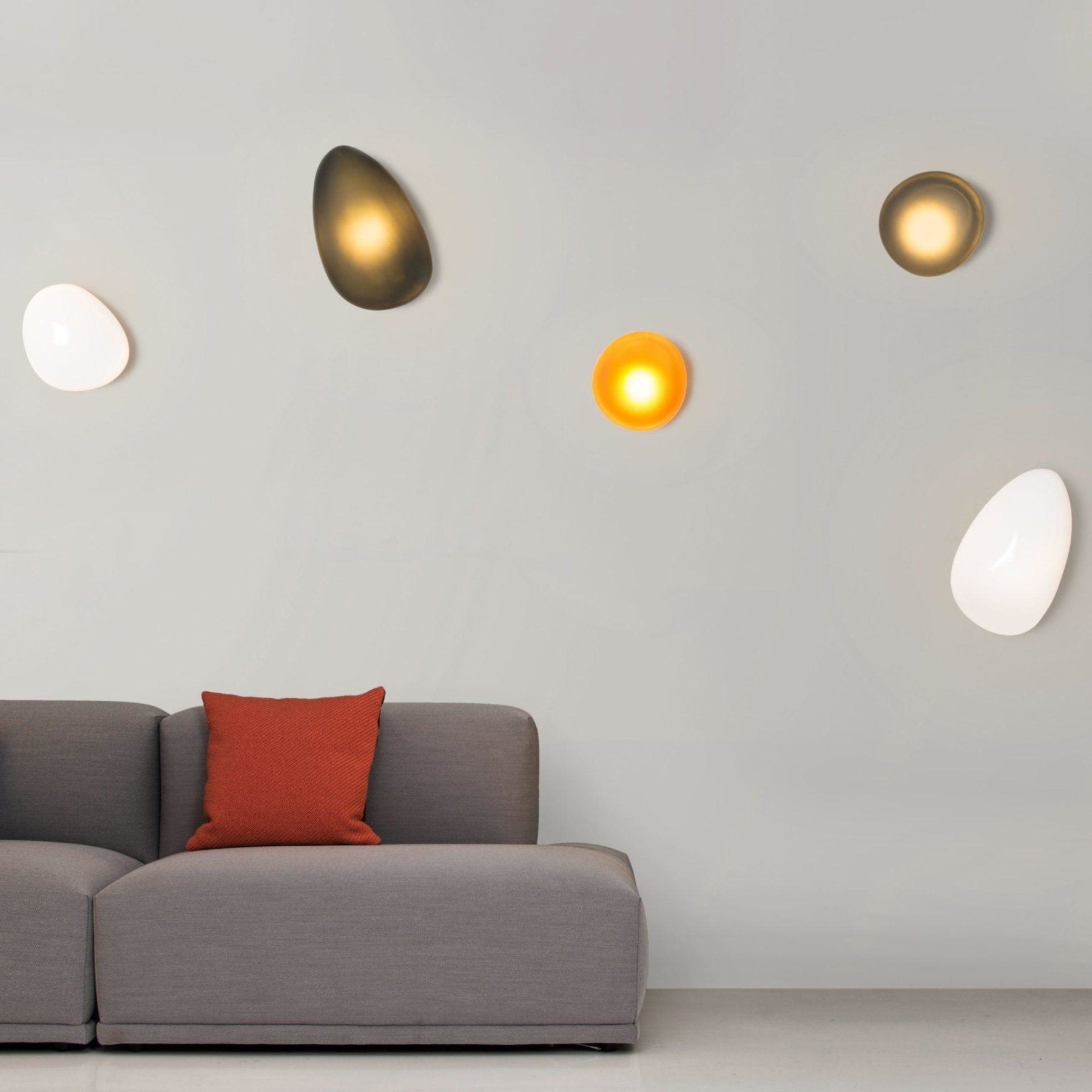 Modern Glass Wall Light With Warm Glass Shades — Ashbury Home & Living