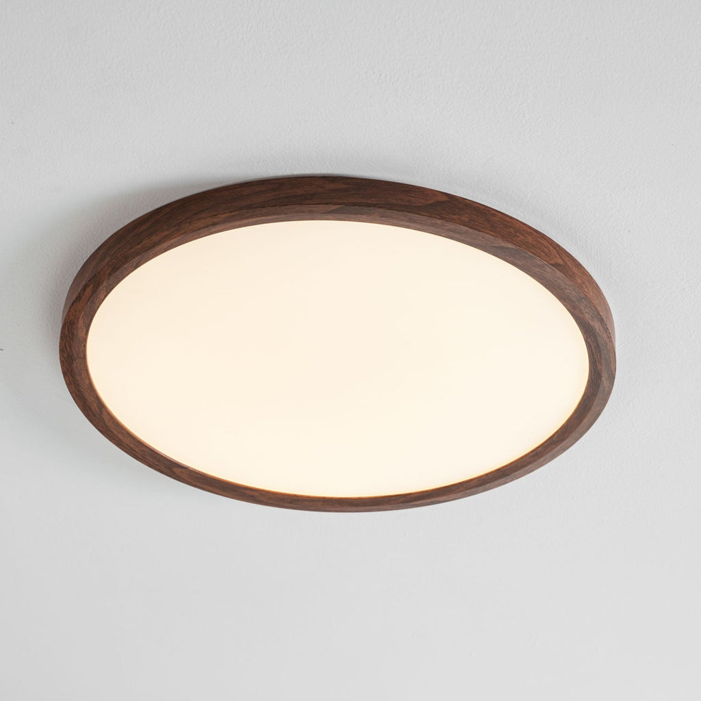 Minimalist Wood Flush Mount Ceiling Light With Slim Profile — Ashbury Home & Living