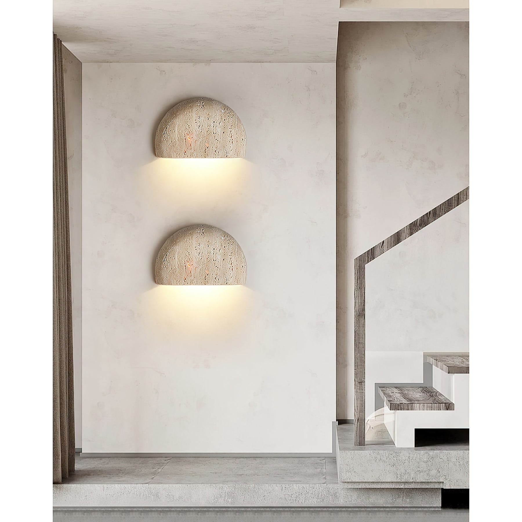 Modern Travertine Stone Wall Light for Living Room — Ashbury Home & Living