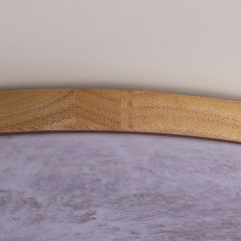Modern Wood Flush Mount Ceiling Light With Solid Wood Trim — Ashbury Home & Living