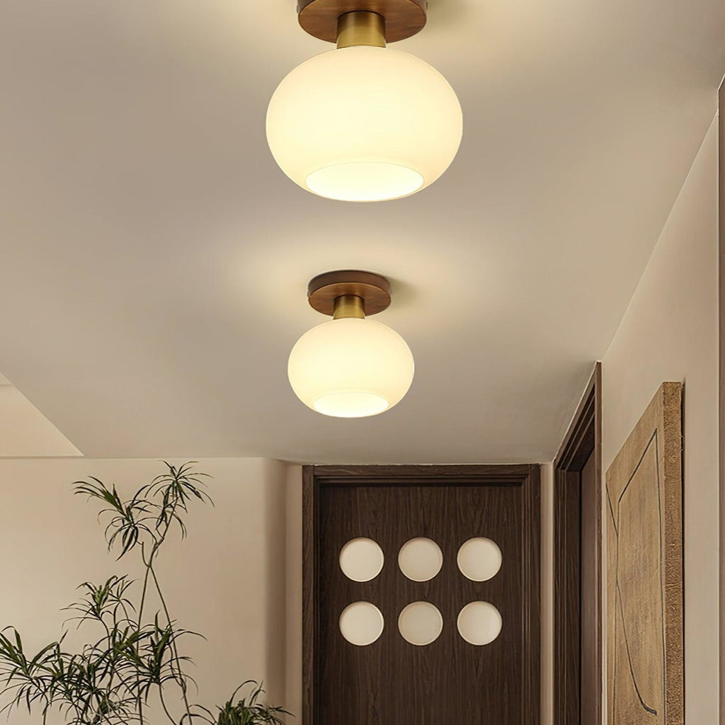 Modern Solid Wood Semi-Flush Ceiling Light for Living Room — Ashbury Home & Living