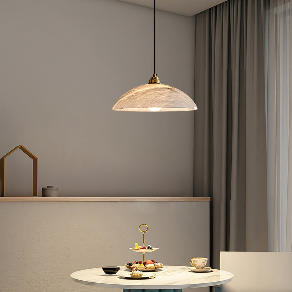 Modern Marble and Copper Pendant Light for Dining Room — Ashbury Home & Living