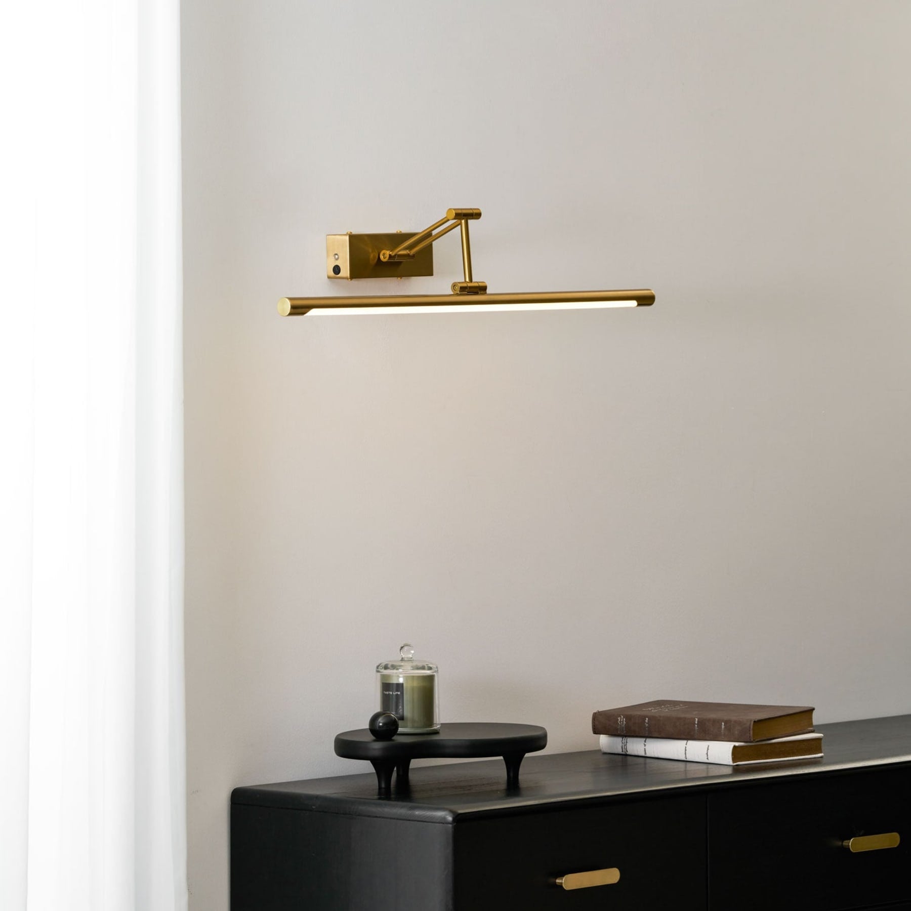 Contemporary Wrought Iron Wall Light With USB Power for Living Room — Ashbury Home & Living