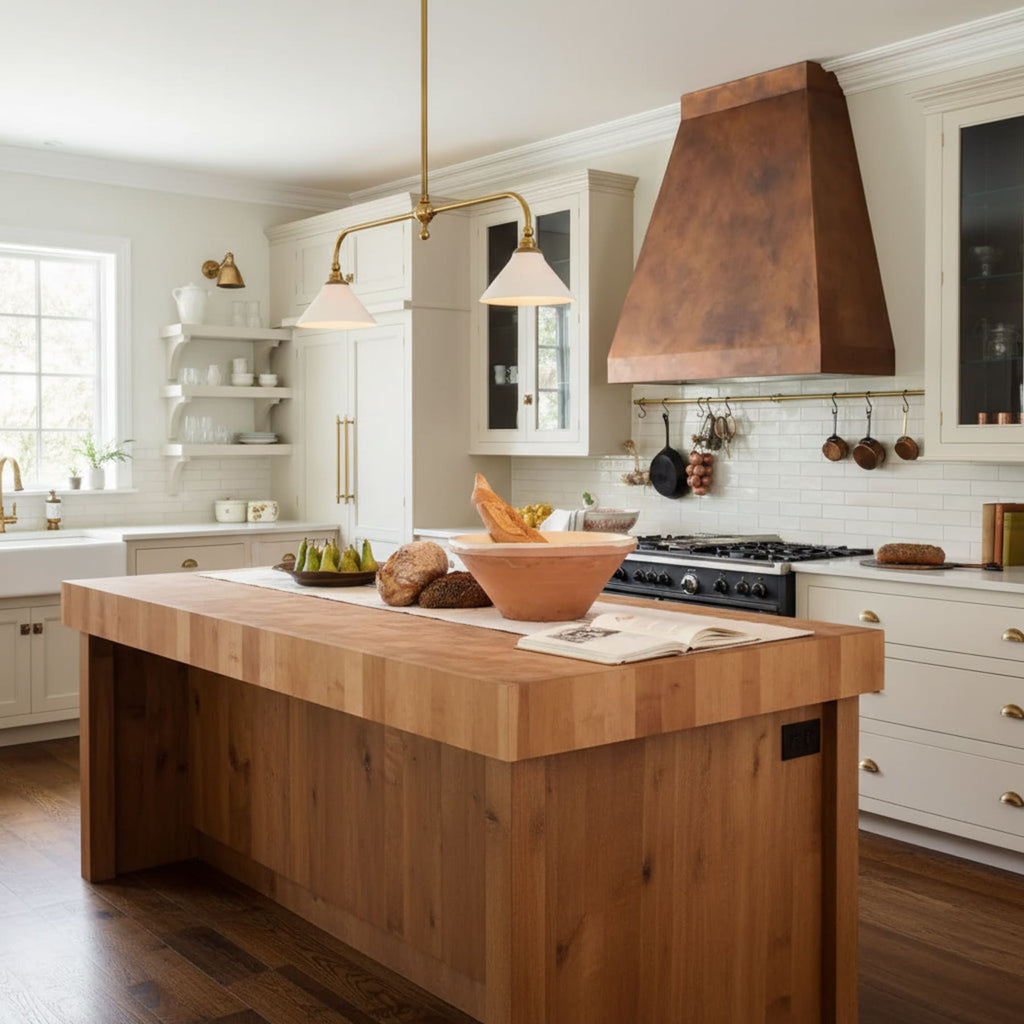 Modern Brass Pendant Light With Ceramic Shades for Dining Room — Ashbury Home & Living