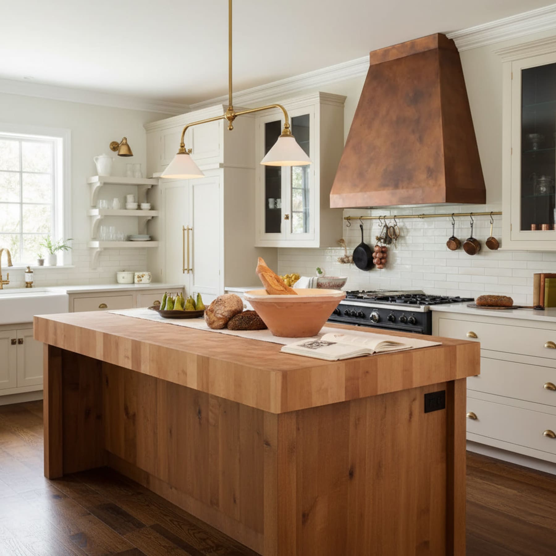 Modern Brass Pendant Light With Ceramic Shades for Dining Room — Ashbury Home & Living