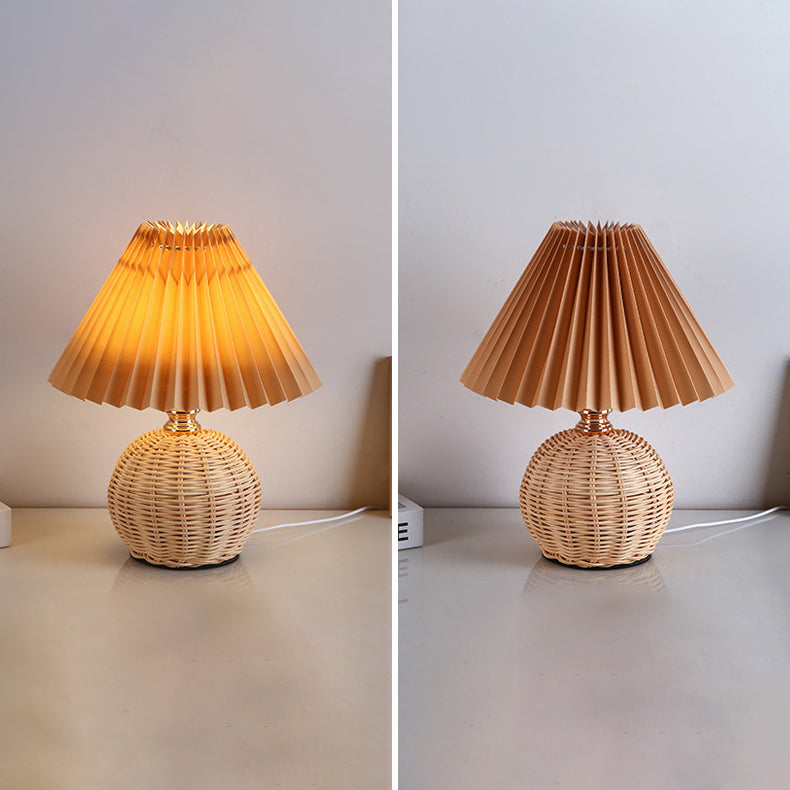 Bohemian Rattan Table Lamp With Tri-Colour Warm Light — Ashbury Home & Living