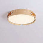 Scandinavian Wood Flush Mount Ceiling Light With Slim Low-Profile Design — Ashbury Home & Living