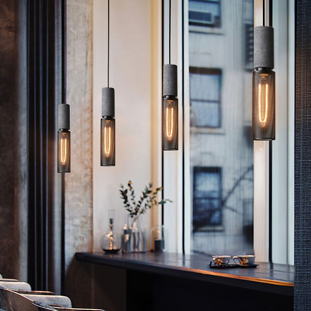 Industrial Concrete Pendant Light With Warm LED Glow — Ashbury Home & Living
