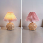Bohemian Rattan Table Lamp With Tri-Colour Warm Light — Ashbury Home & Living