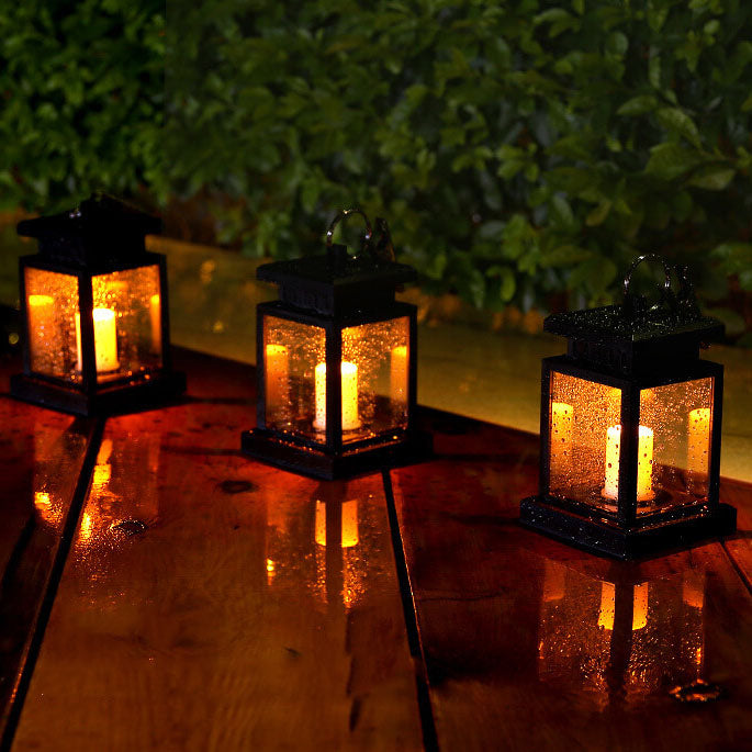 Solar Candle Lantern LED Outdoor Hanging Light Flameless Candle Lamp with Clip Hook Waterproof Solar Garden Lantern for Patio | Tree and Table