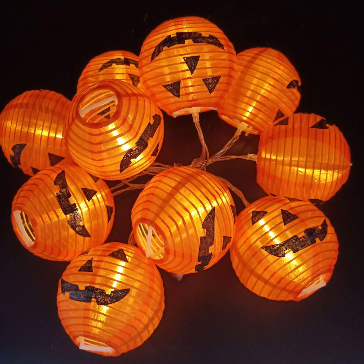 Halloween Pumpkin Lantern String Lights Outdoor Waterproof LED Fairy Lights Jack O Lantern Garland for Garden | Porch and Party Decoration