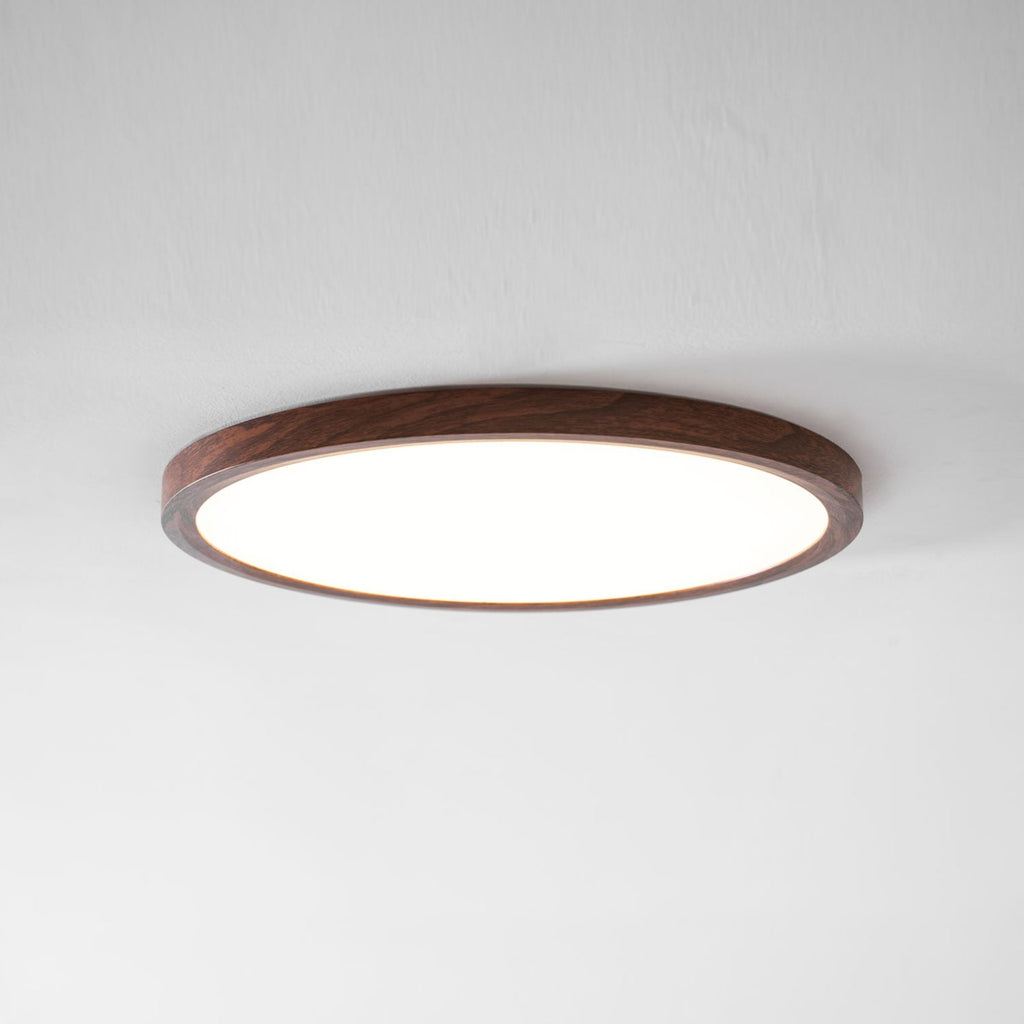 Minimalist Wood Flush Mount Ceiling Light With Slim Profile — Ashbury Home & Living