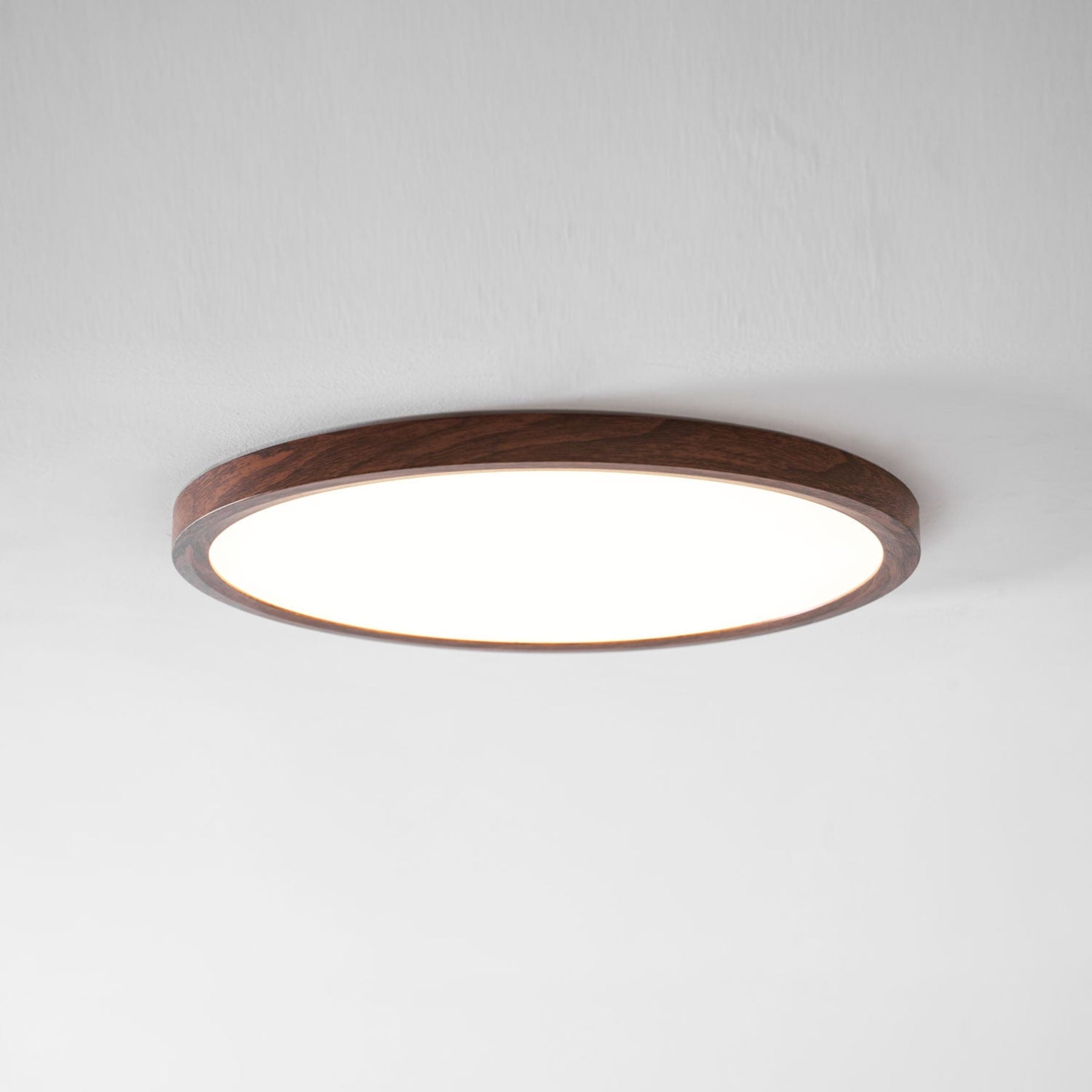 Minimalist Wood Flush Mount Ceiling Light With Slim Profile — Ashbury Home & Living