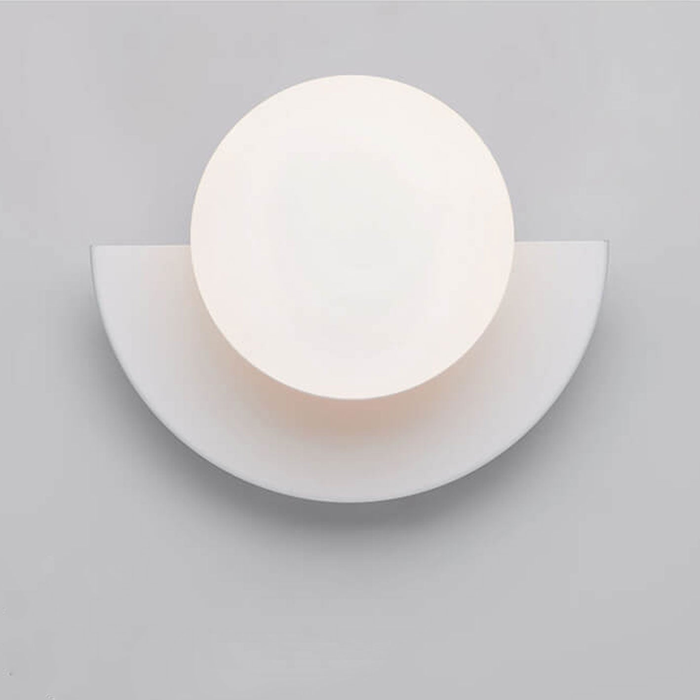 Modern Metal Wall Light With Selectable LED Glow in White — Ashbury Home & Living
