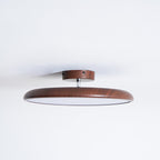 Scandinavian Wood-Effect Flush Mount Ceiling Light With Tri-Colour Glow — Ashbury Home & Living