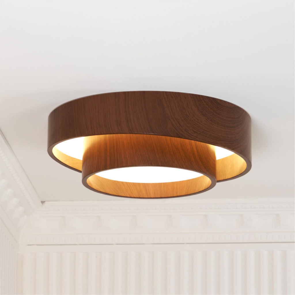 Scandinavian Wood Flush Mount Ceiling Light for Living Room — Ashbury Home & Living