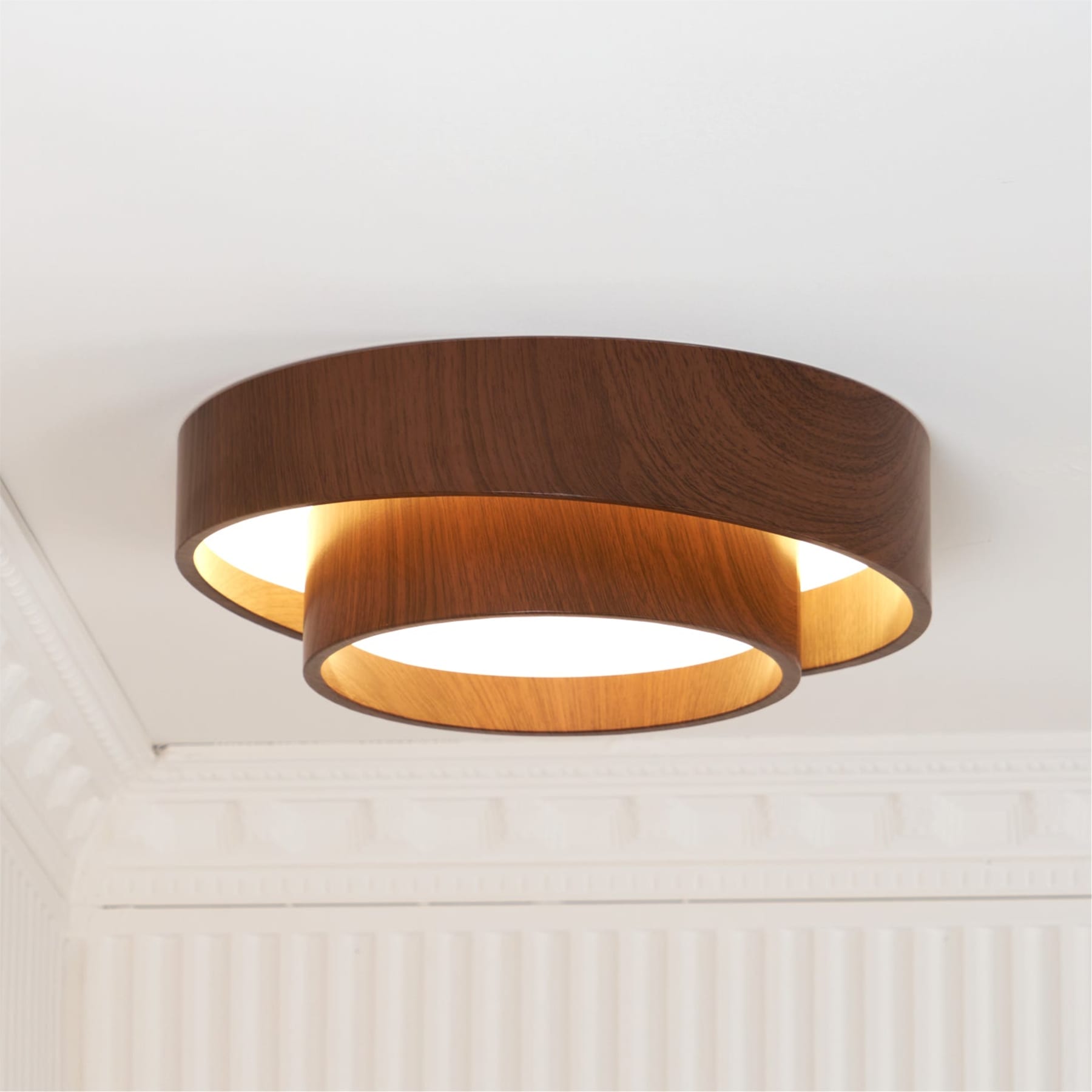 Scandinavian Wood Flush Mount Ceiling Light for Living Room — Ashbury Home & Living