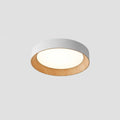 Scandinavian Wood Flush Mount Ceiling Light for Living Room in White Oak & White — Ashbury Home & Living