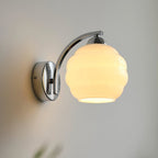 Contemporary Wrought Iron and Glass Wall Light With Warm LED Glow — Ashbury Home & Living
