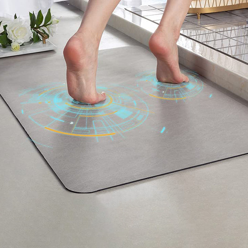 Diatomite Bath Mat Quick Drying Non-Slip Absorbent Stone Bathroom Floor Mat Hygienic Diatomaceous Earth Shower Mat for Bathroom | Shower Room