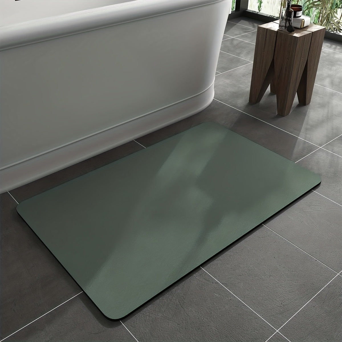 Diatomite Bath Mat Quick Drying Non-Slip Absorbent Stone Bathroom Floor Mat Hygienic Diatomaceous Earth Shower Mat for Bathroom | Shower Room