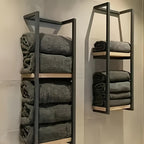 Wall Mounted Towel Rack Tiered Stainless Steel Towel Holder Space-Saving Bathroom Storage Shelf for Towels | Toiletries and Bathroom Decor