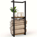 Wall Mounted Towel Rack Tiered Stainless Steel Towel Holder Space-Saving Bathroom Storage Shelf for Towels | Toiletries and Bathroom Decor