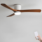 Wood Blade Ceiling Fan Ceiling Light With Remote Control
