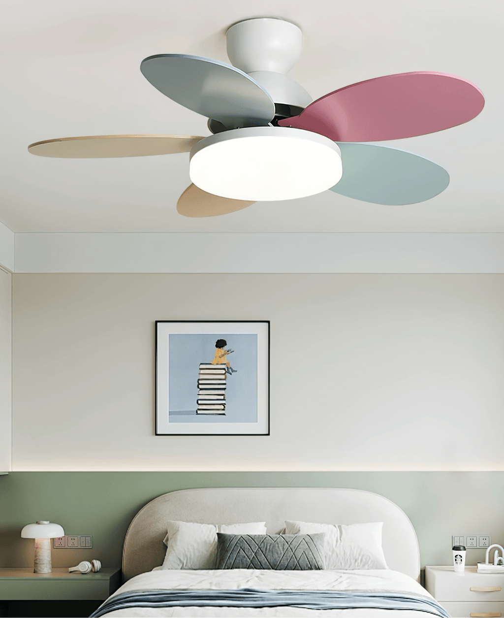 Petal Blade Ceiling Fan With Light Ceiling Light