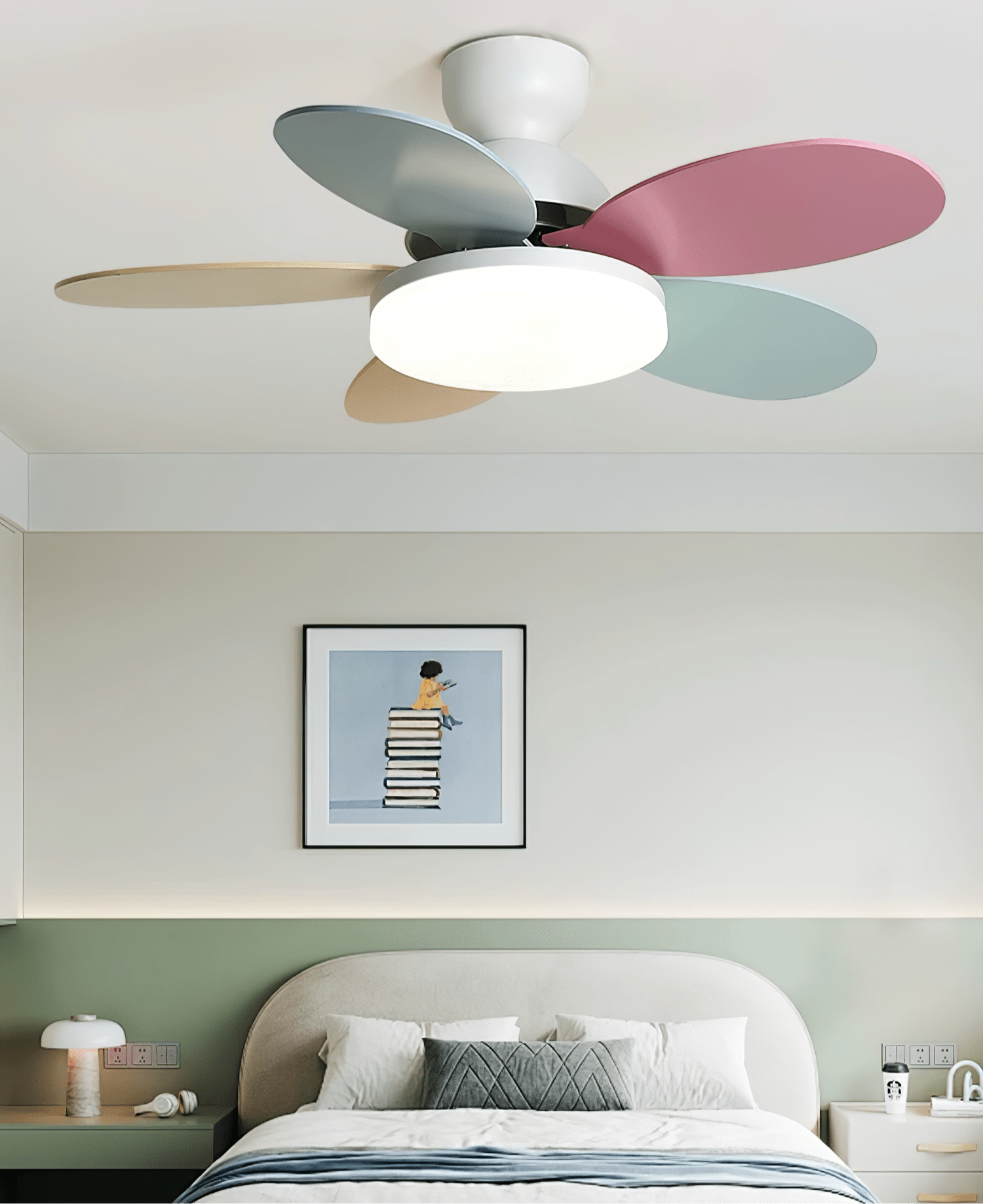Petal Blade Ceiling Fan With Light Ceiling Light